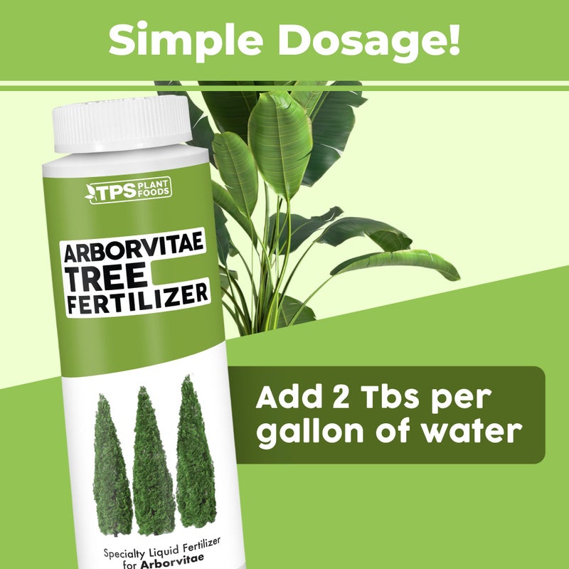 TPS NUTRIENTS سماد شجرة أربورفيتاي لجميع الأشجار والشجيرات دائمة الخضرة وأشجار العفص، أغذية نباتية سائلة 8 أونصة (250 مل) - Image 4